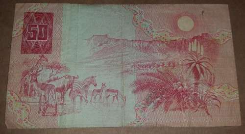 SOUTH AFRICA OLD R50 BANK NOTE  GERHARD DE KOCK @ LOW START R1 ACUTION
