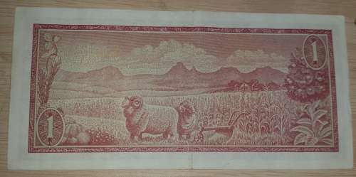 SOUTH AFRICA OLD ONE RAND NOTE T.W DE JONGH Z36 352427 @ LOW START R1 AUCTION
