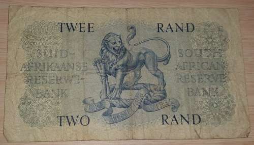SOUTH AFRICA TWO RAND BANK NOTE B239 056280 @ LOW START R1 AUCTION