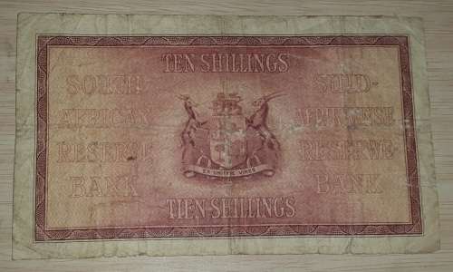 SOUTH AFRICA TEN SHILLINGS BANK NOTE E88 004547 @  LOW START R1 AUCTION