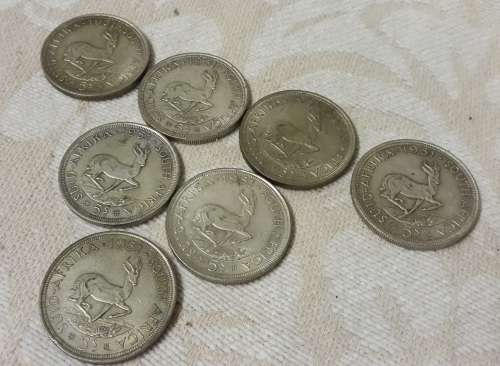 1951 SOUTH AFRICA 5 SHILLINGS SILVER LOT 1