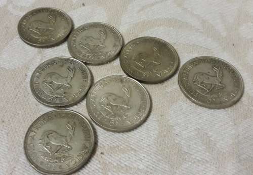 1951 SOUTH AFRICA 5 SHILLINGS SILVER LOT 1