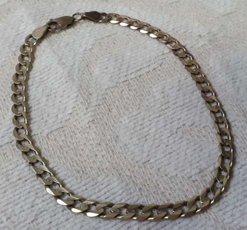 NEW GOLD LISTING!9CT GOLD MENS BRACELET 4.88MM 22.5CM