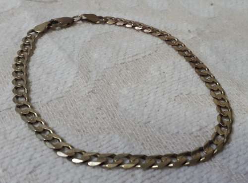 NEW GOLD LISTING!9CT GOLD MENS BRACELET 4.88MM 22.5CM