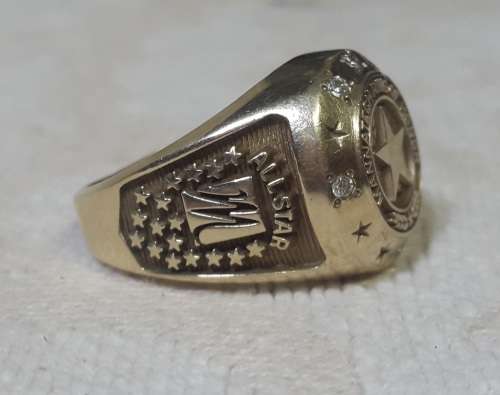 SOLID AND HEAVY 10CT GOLD MENS "ALL STAR" "PRESIDENTIAL" MANNATECH RING OF HONOR 31.3GRAM