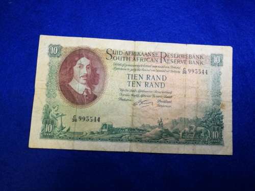 SOUTH AFRICAN TEN RAND NOTE, TW DE JONGH