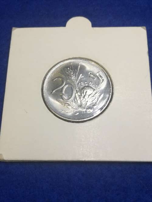 SOUTH AFRICAN 20c COIN, 1965, PROOF