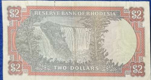 Reserve Bank of Rhodesia TWO DOLLARS note, 1979