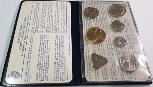 COOK ISLANDS COIN SET ,UNCIRCULATED 1987