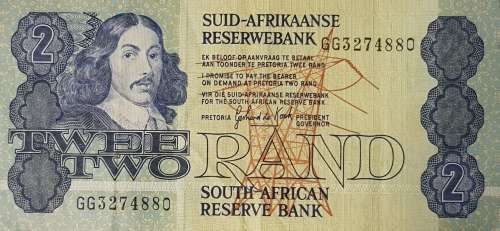 SOUTH AFRICAN TWO RAND BANKNOTE,GPC DE KOCK,GG3274880