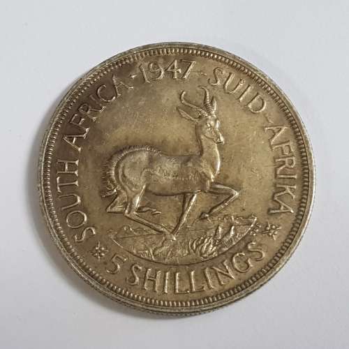 SOUTH AFRICAN 5 SHILLING,1947