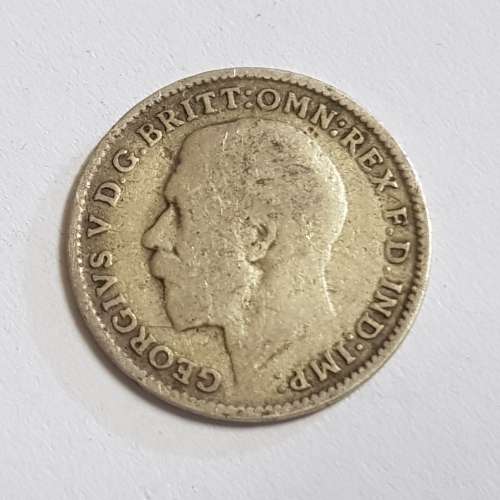 BRITISH THREEPENCE COIN,1917