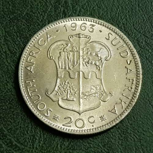 SOUTH AFRICAN 20c 1963