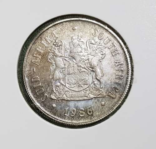 SOUTH AFRICAN ONE RAND PROOF COIN 1986