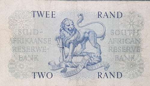 SOUTH AFRICAN TWO RAND BANKNOTE,G RISSIK,553550