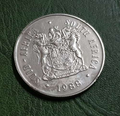 SOUTH AFRICAN ONE RAND COIN,1988