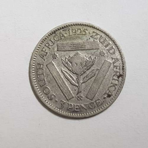 SOUTH AFRICAN THREEPENCE COIN,1925