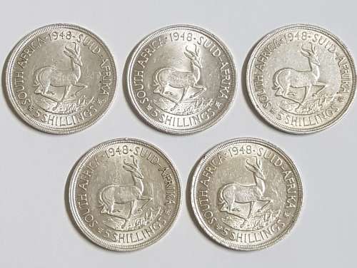 5 SOUTH AFRICAN 5 SHILLINGS 1948