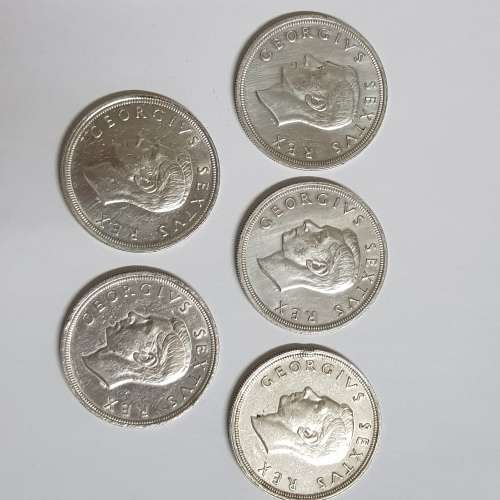 5 SOUTH AFRICAN 5 SHILLINGS,1948