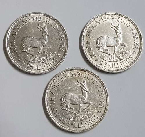 SOUTH AFRICAN 5 SHILLINGS,1949