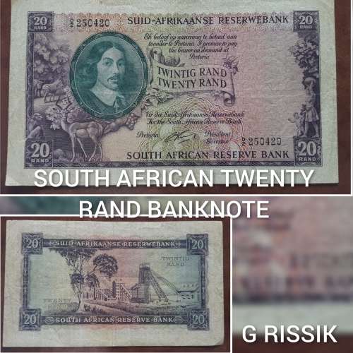 SOUTH AFRICAN TWENTY RAND BANKNOTE,G RISSIK,250420