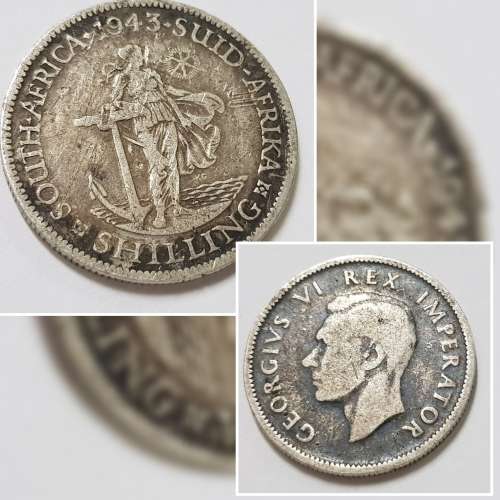 SOUTH AFRICAN ONE SHILLING,1943