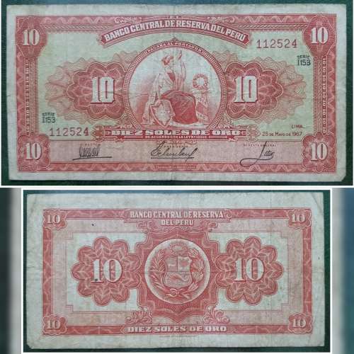 PERU 10 SOLES DE ORO 1967,112524