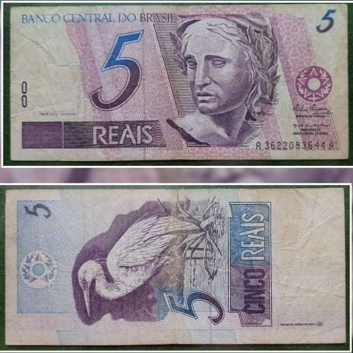 BRASIL BANKNOTE,5 REAIS,A3622083644A