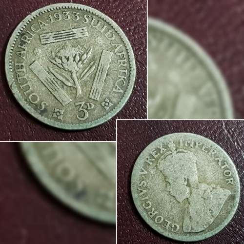 1933 THEEPENCE COIN
