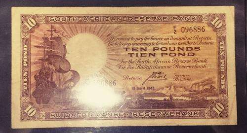 J POSTMUS - Ten Pound (Eng/Afr) - 19 April 1943