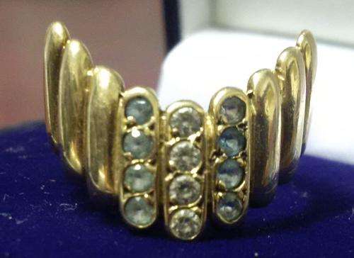 9CT ROSE GOLD RING WITH BLUE ZICONIA'S