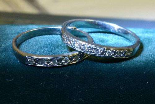 18CT WHITE GOLD LADIES DIAMOND WEDDING BANDS