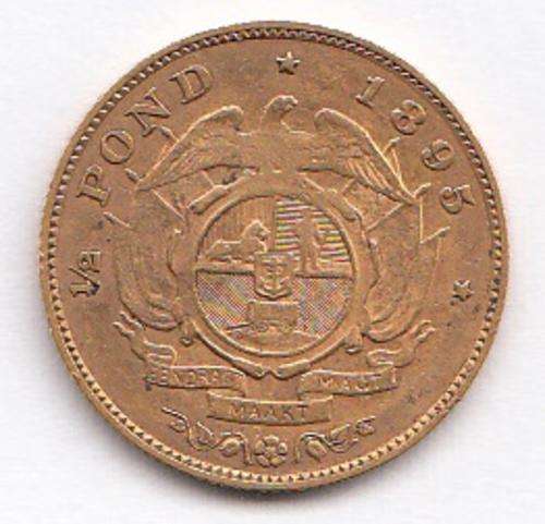 ***1895 ZAR GOLD HALF POND ***