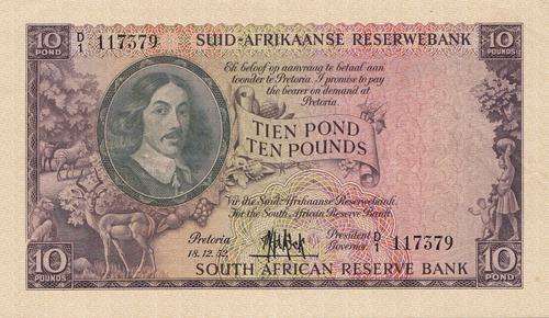 ***TEN POUNDS NOTE UNCIRCULATED 18 DECEMBER 1952  MH DE KOCK EDITION