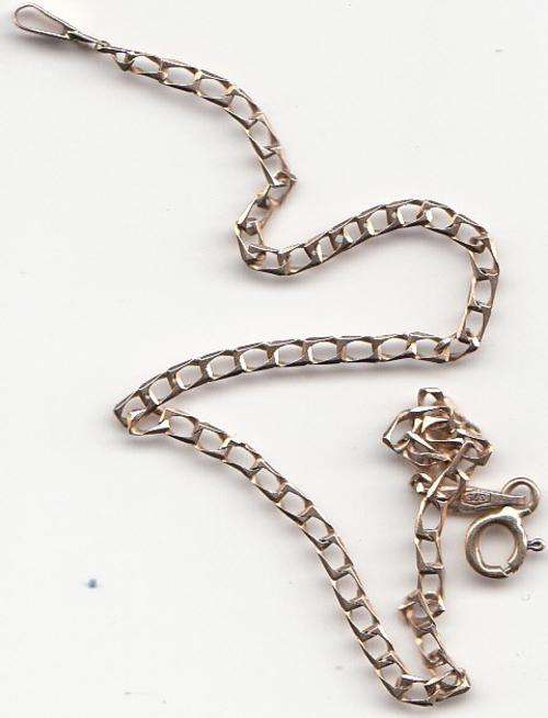 9CT GOLD LADIES ANKLE BRACELET