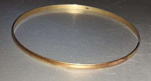 9CT GOLD LADIES BANGLE 2.5MM