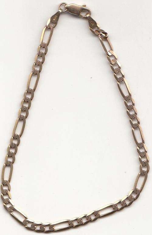 9CT GOLD MENS BRACELET 3.8MM @ LOW START R1 AUCTION