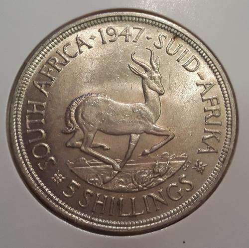 1947 SOUTH AFRICA SILVER 5 SHILLINGS - UNION OF SOUTH AFRICA