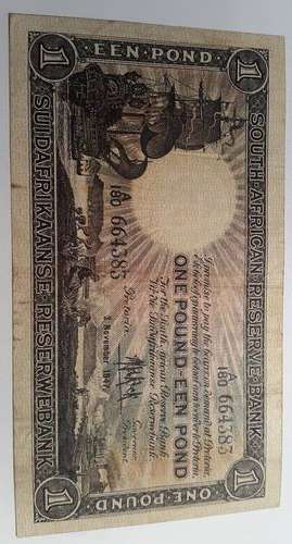 EEN POND NOOT SUID AFRIKA RESERWEBANK 3 NOV 1947 A180 664383 @ low start R1 auction