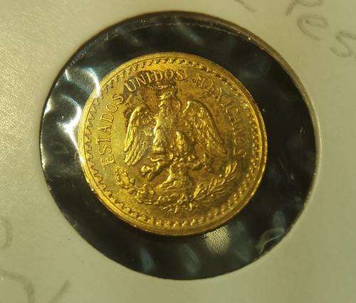 22CT GOLD MEXICO 1/2 PESOS 1945 COIN