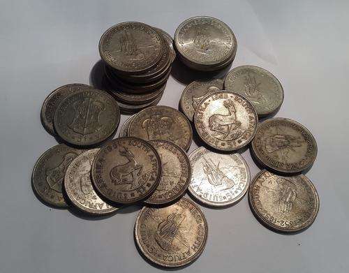 LOT SALE - 5 SHILLINGS 1951-1964 32 COINS BID PER ONE!