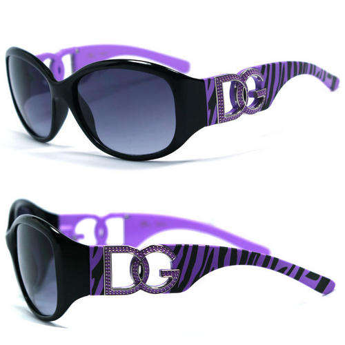 DG Womens Sunglasses w/Pouch - Purple Zebra Arms DG171
