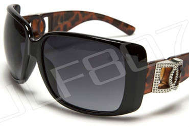 DG Oversized Animal Print Sunglasses Black