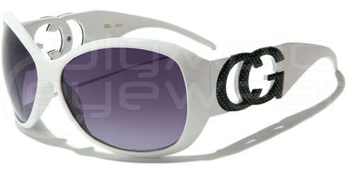 White and Black Oversized Womens CG sunglasses Brand New