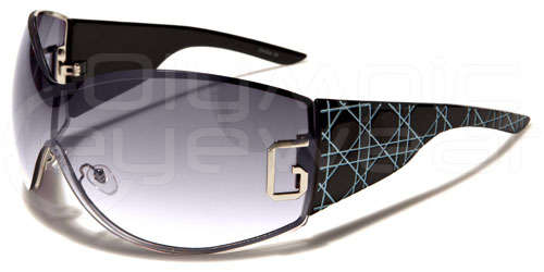 Oversized Womens DG Sunglasses Black and blue Brand New