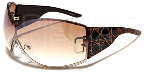 Oversized Womens DG Sunglasses Black and Orange Brand New