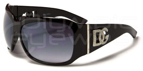 Oversized Womens DG Sunglasses Black -Brand New