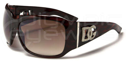 Oversized Womens DG Sunglasses Tortoise Maroon coloured-  Brand New