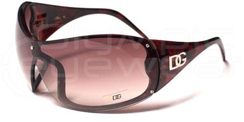 Oversized Womens DG Sunglasses Maroon / Brown  -  Brand New