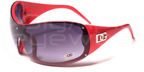 Oversized Womens DG Sunglasses Red  -  Brand New